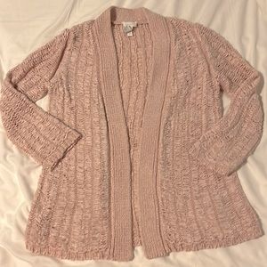 Chico’s Light coral pink knit cardigan